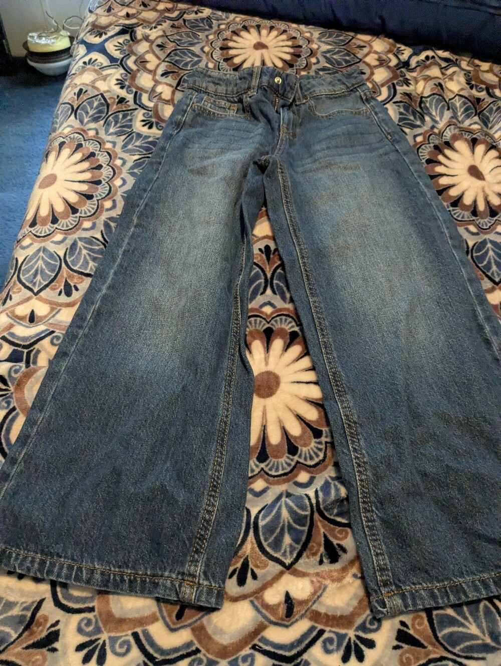 wonder nation Blue Kids Baggy Wide-Leg Jeans